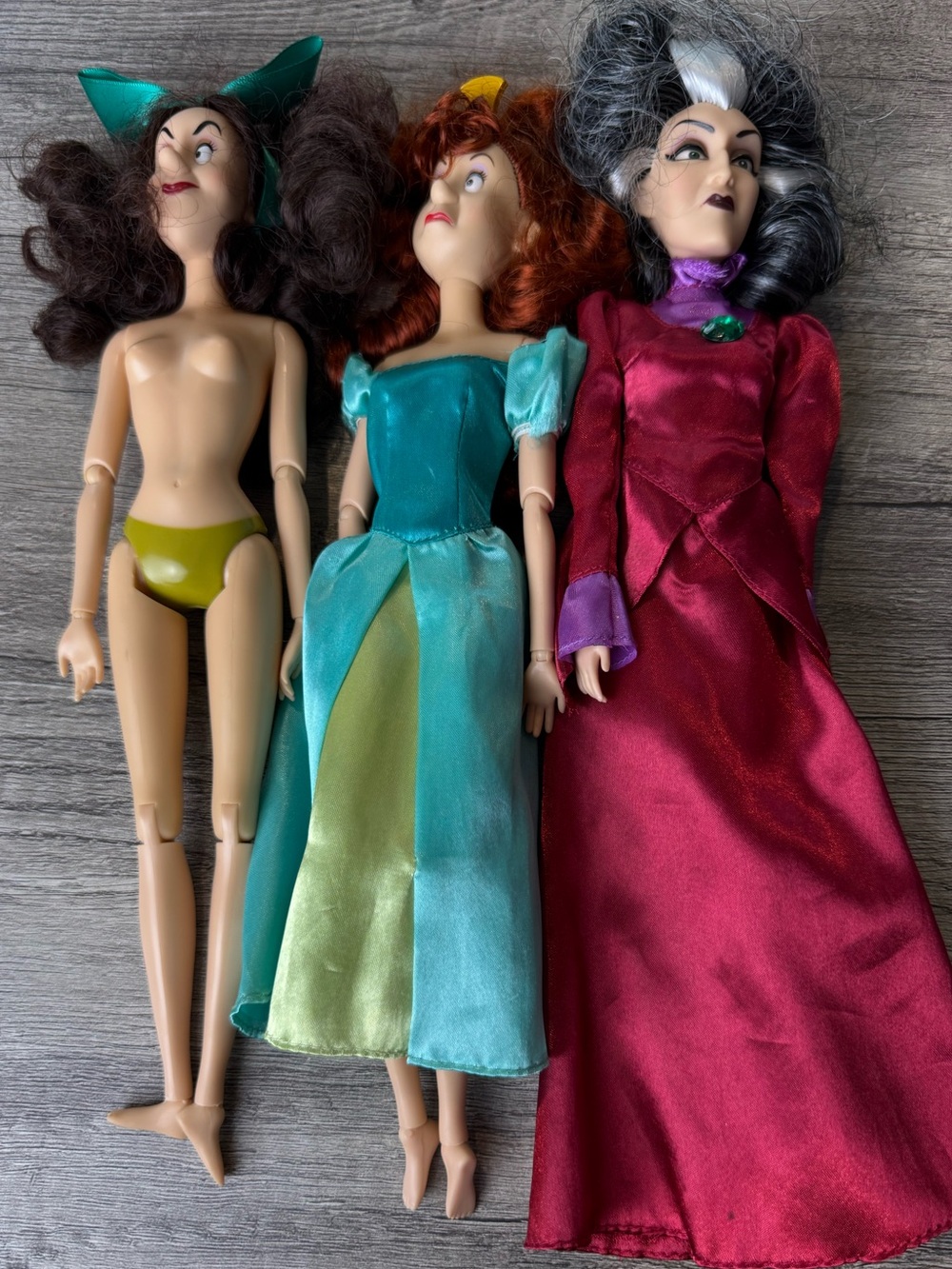 Disney Store Cinderella Evil Step Mother Lady Tremaine & Step Sisters Doll  11” - Picture 2 of 15